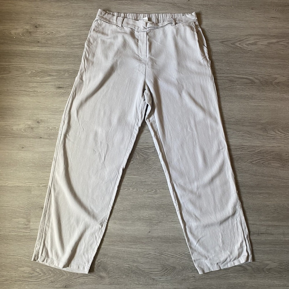 Jules & Leopold Women's Medium Pull On Pants Linen Blend Career Business Casual